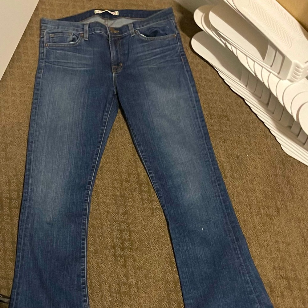 J Brand wide leg jeans.